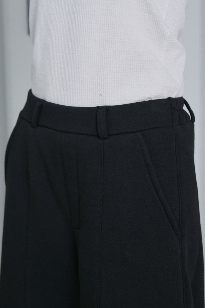 [予約/SET]ノーカラーレオパードジャコット+ハーフジップ裏起毛トップス+裏起毛カーブパンツ(3set)