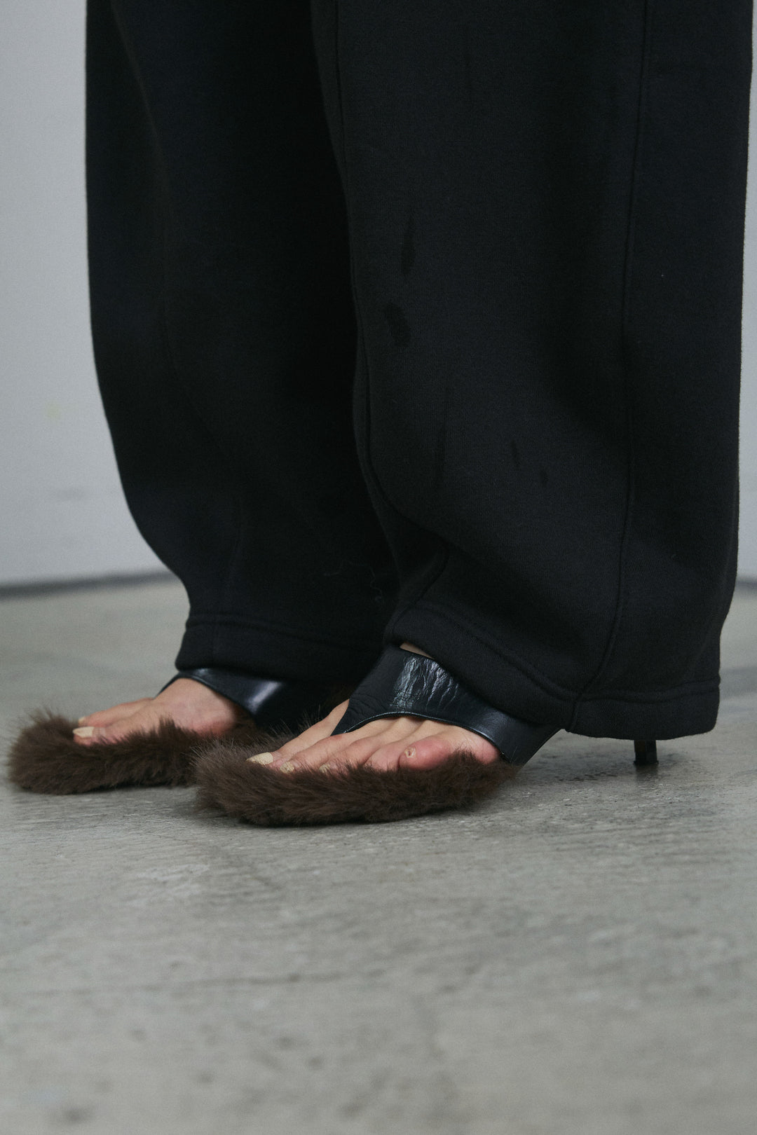 [予約/SET]テディロングコート+裏起毛カーブパンツ(2set)