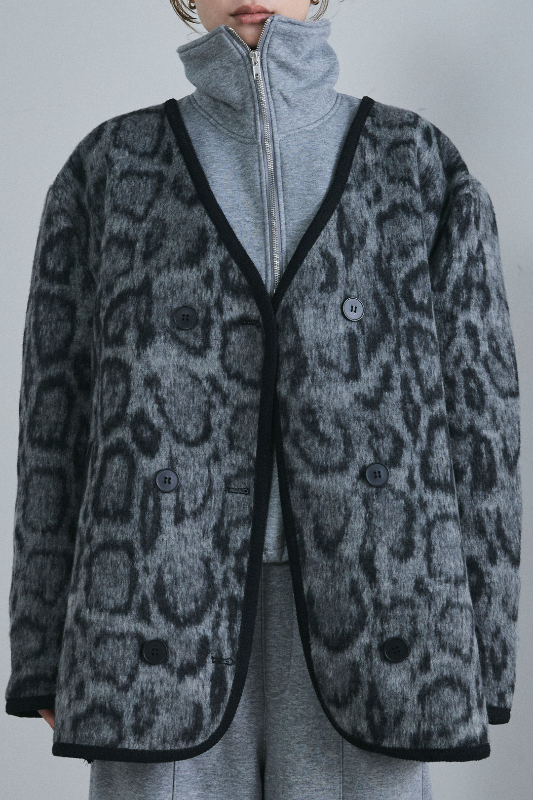 [予約]ノーカラーレオパードジャコット