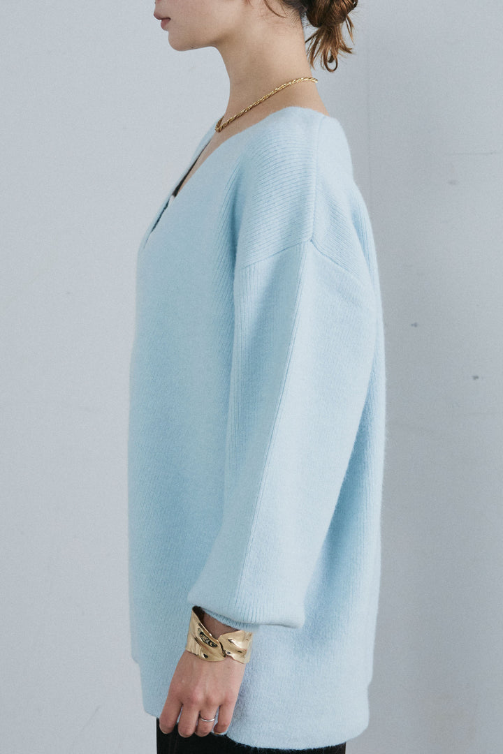 [予約]深Vネックハイゲージニット