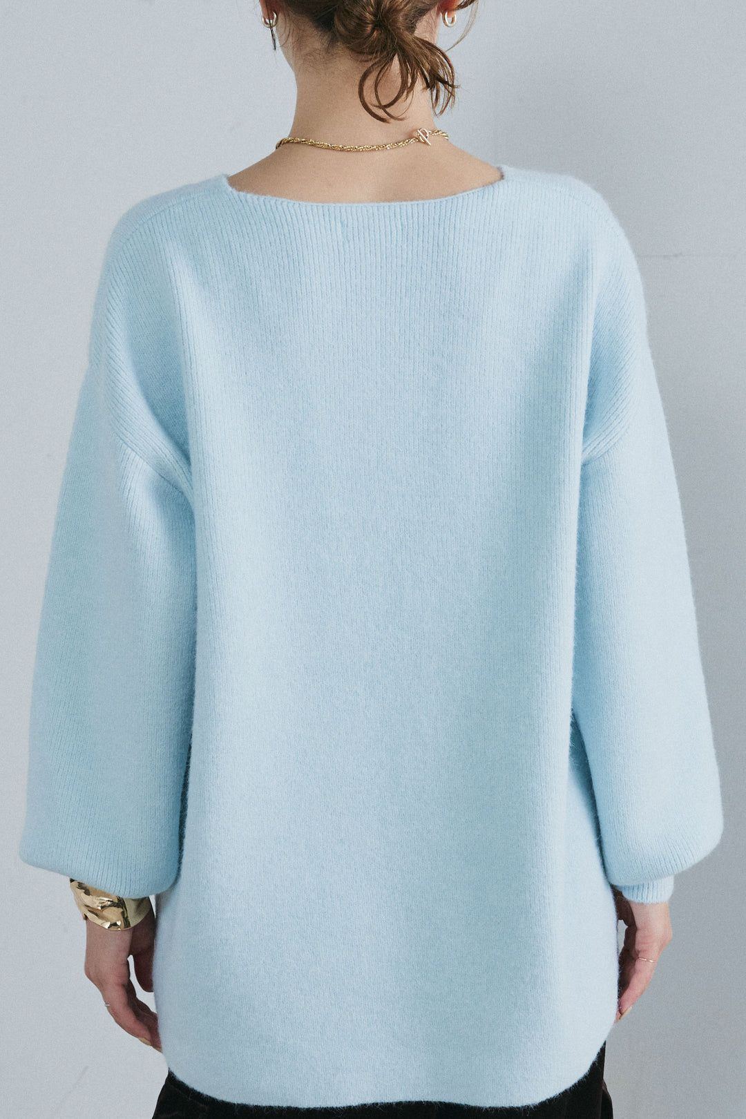 [予約]深Vネックハイゲージニット