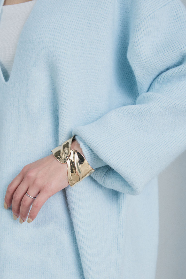 [予約/SET]深Vネックハイゲージニット+ベロアカーゴジョガーパンツ(2set)