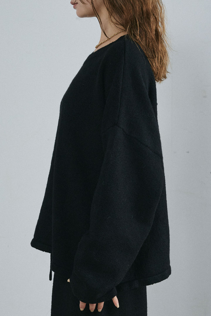 [予約/SET]バックレースアップニット+レイヤードニットパンツ(2set)