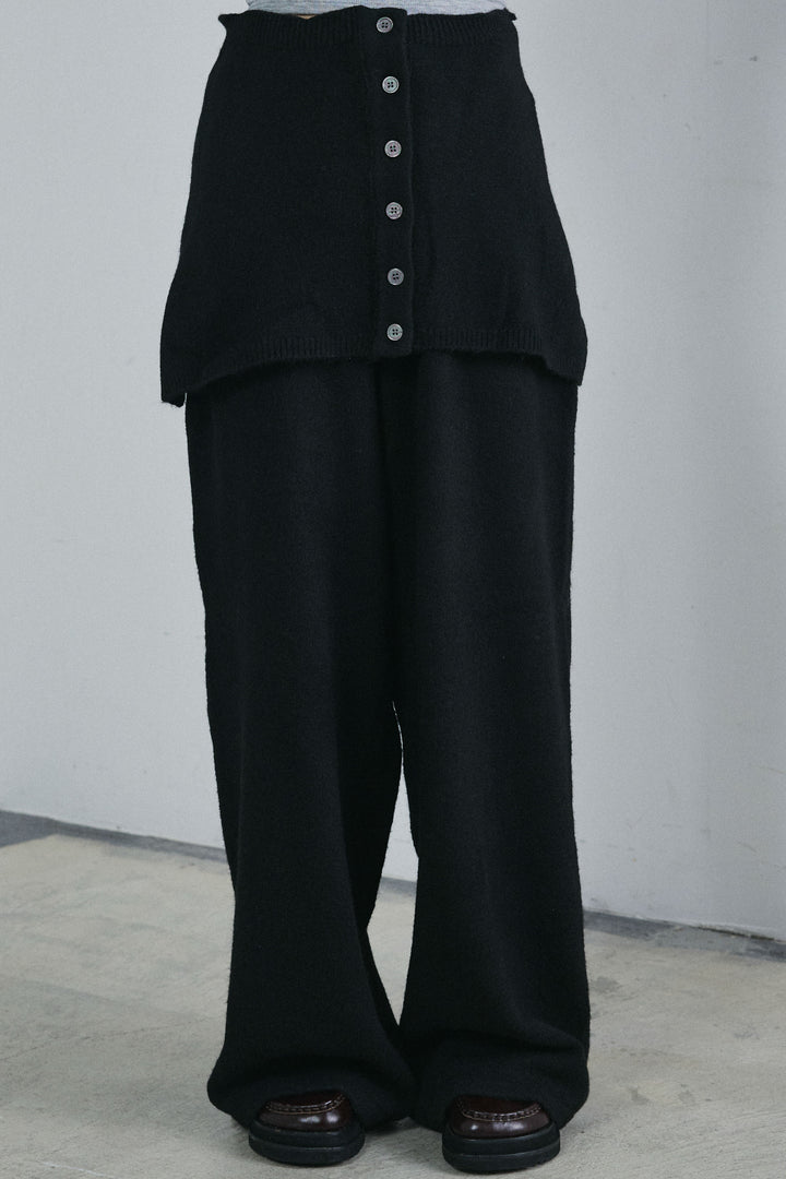[予約]レイヤードニットパンツ