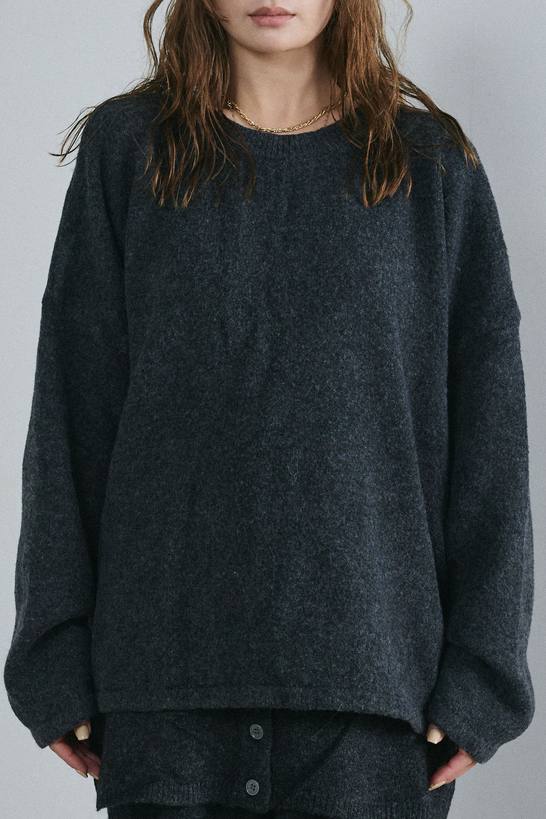 [予約]バックレースアップニット