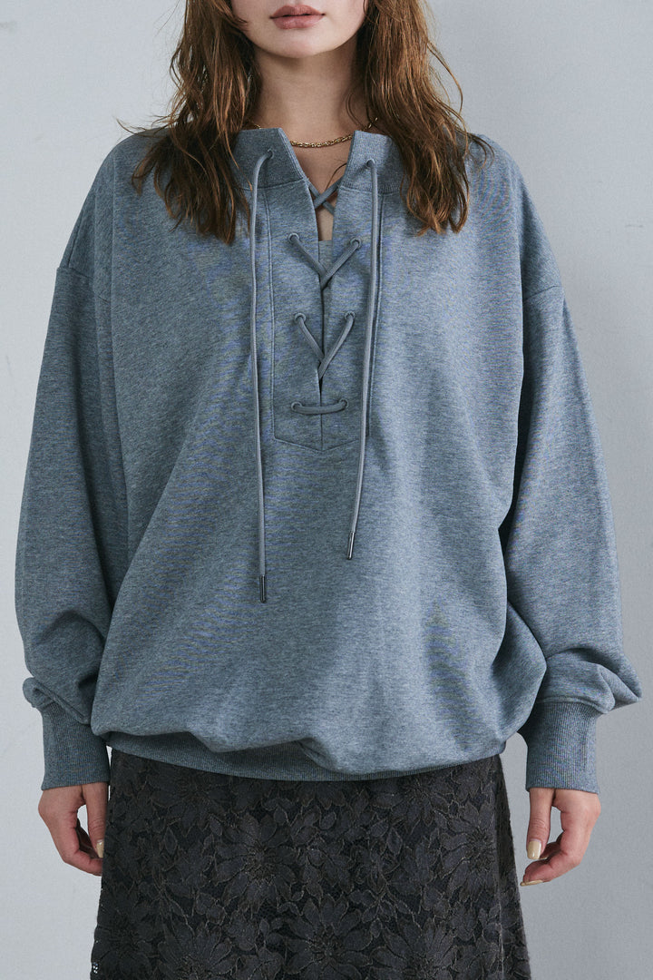 [予約/SET]レースアップスウェットPO+ソフトファブリックレースSK(2set)