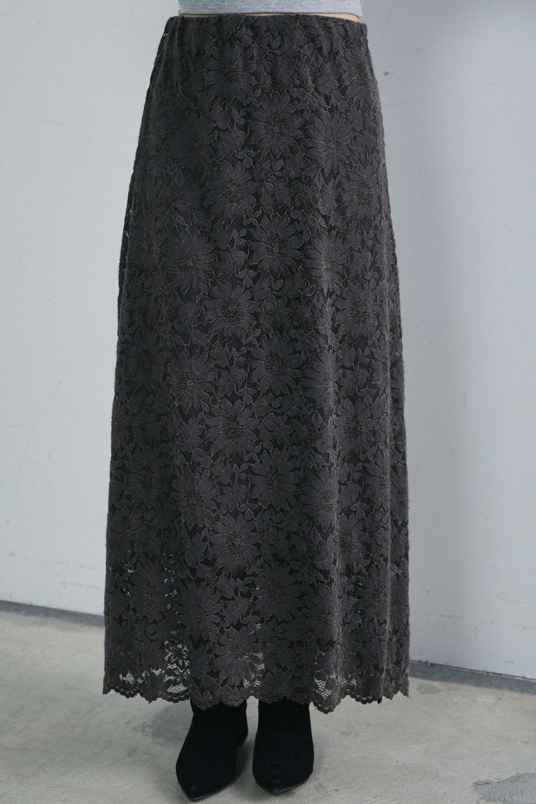 [予約/SET]ケープ付きローゲージニット+ソフトファブリックレースSK(2set)