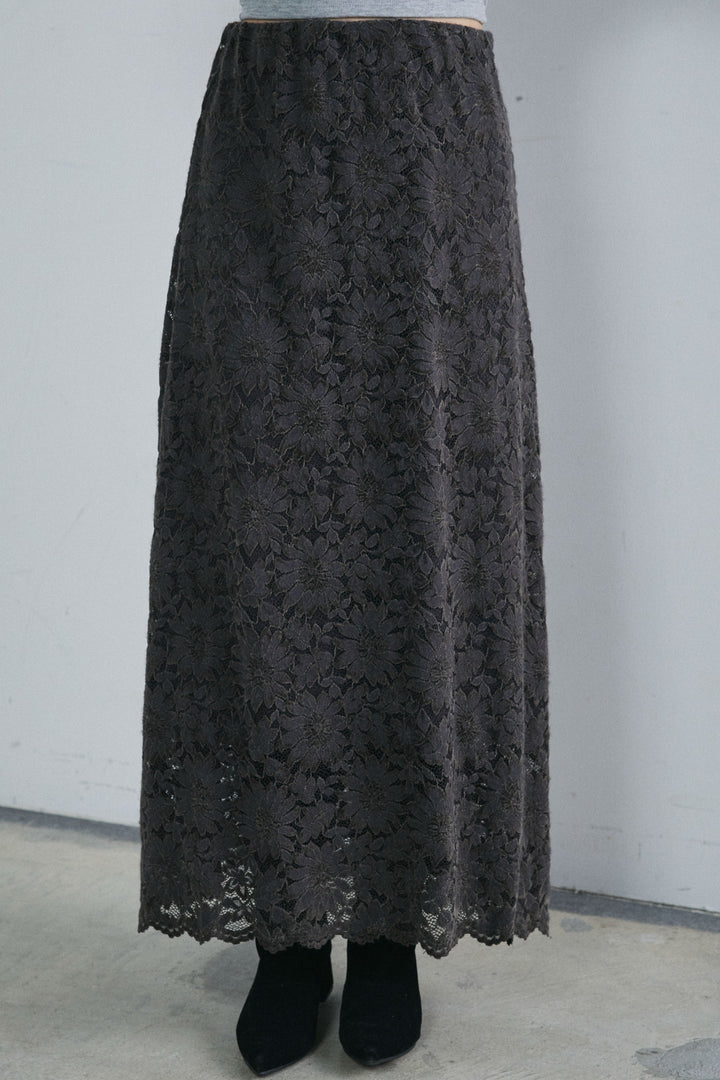 [予約/SET]ケープ付きローゲージニット+ソフトファブリックレースSK(2set)