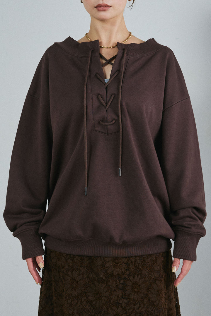 [予約]レースアップスウェットPO