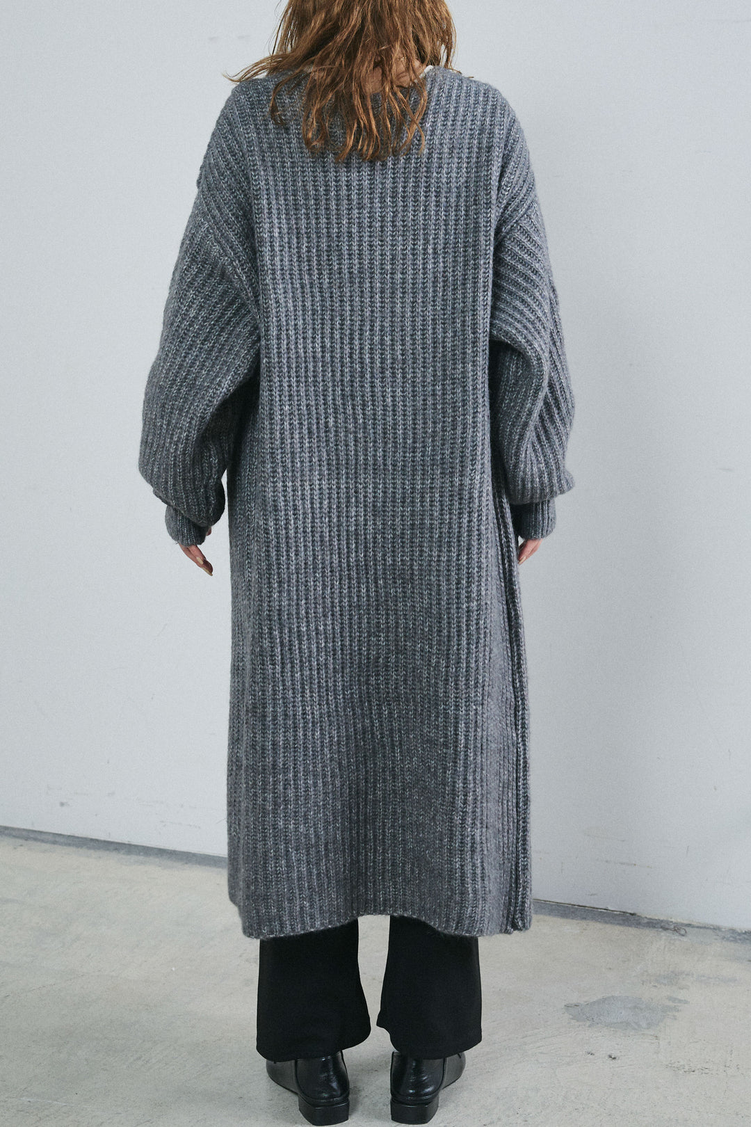 [予約]キルトピン付きロングカーディガン