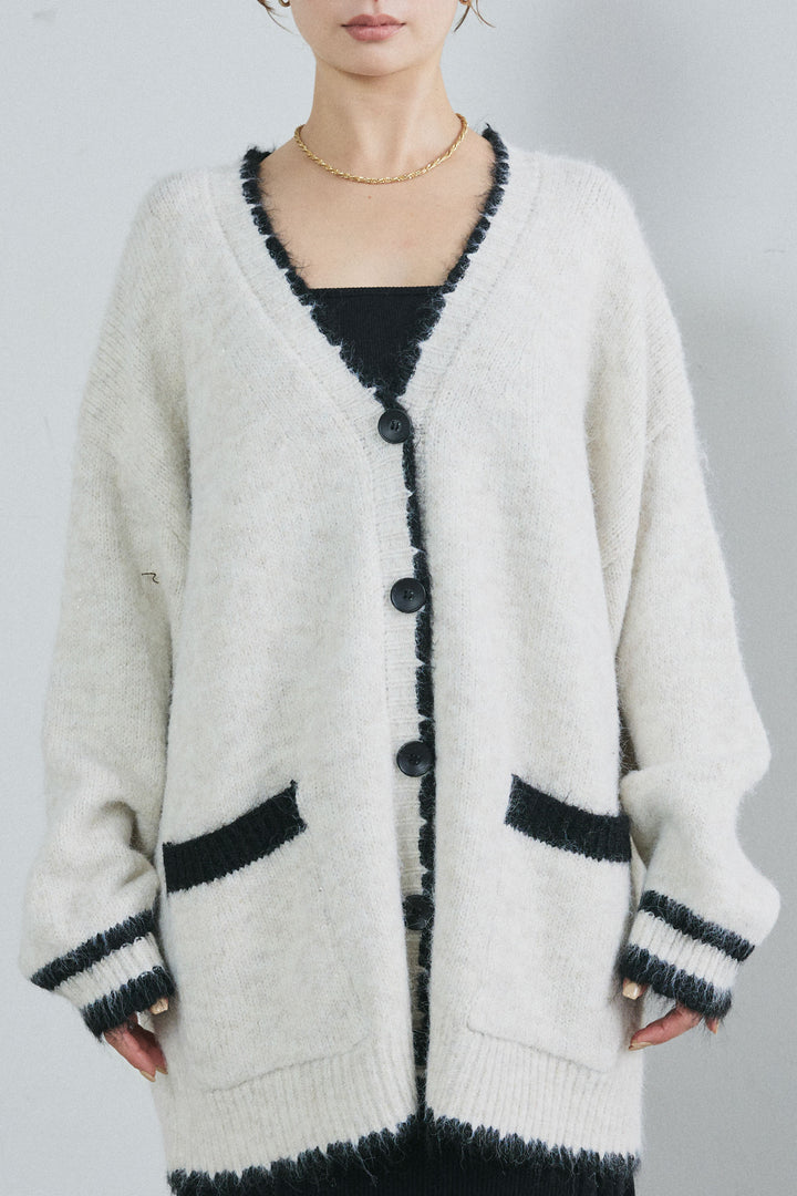 [予約]パイピングニットカーディガン