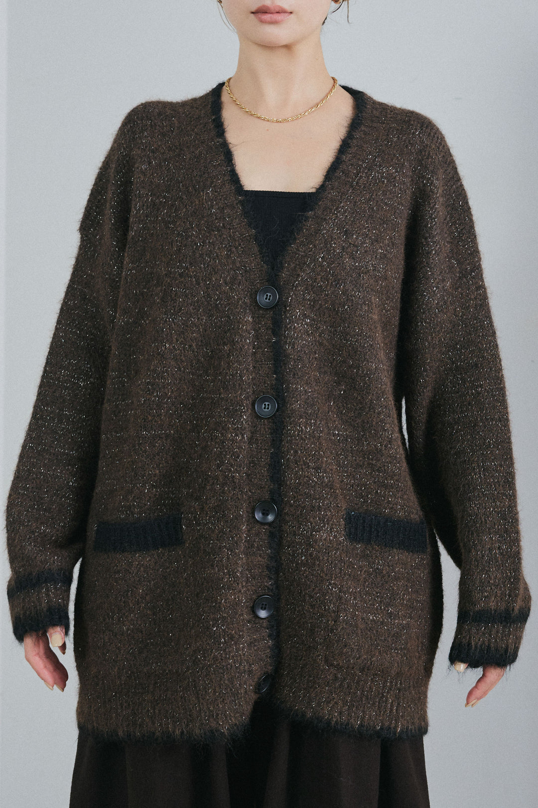 [予約]パイピングニットカーディガン