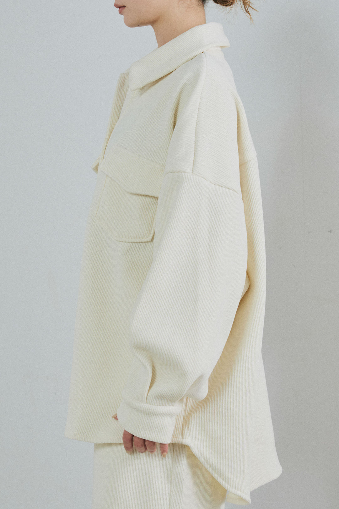 [予約/SET]襟付きコーデュロイポケットシャツ+リラックスコーデュロイハーフパンツ(2set)