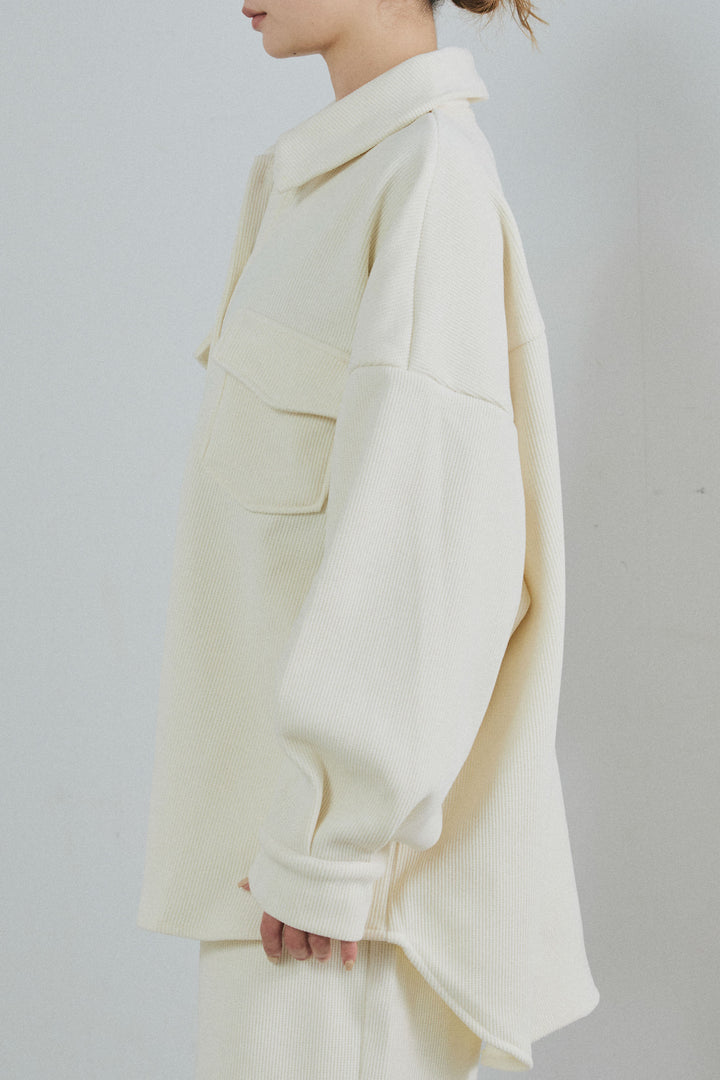 [予約/SET]襟付きコーデュロイポケットシャツ+リラックスコーデュロイハーフパンツ(2set)