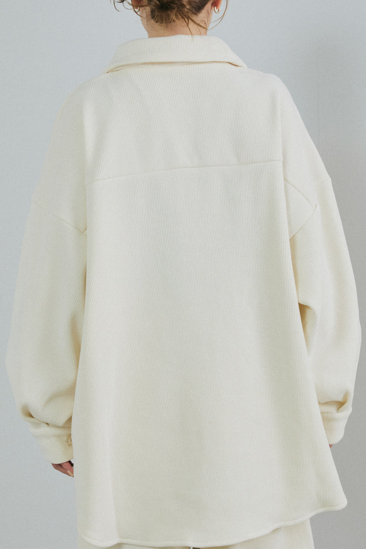 [予約/SET]襟付きコーデュロイポケットシャツ+リラックスコーデュロイハーフパンツ(2set)