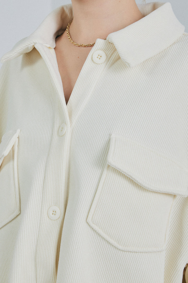 [予約]襟付きコーデュロイポケットシャツ