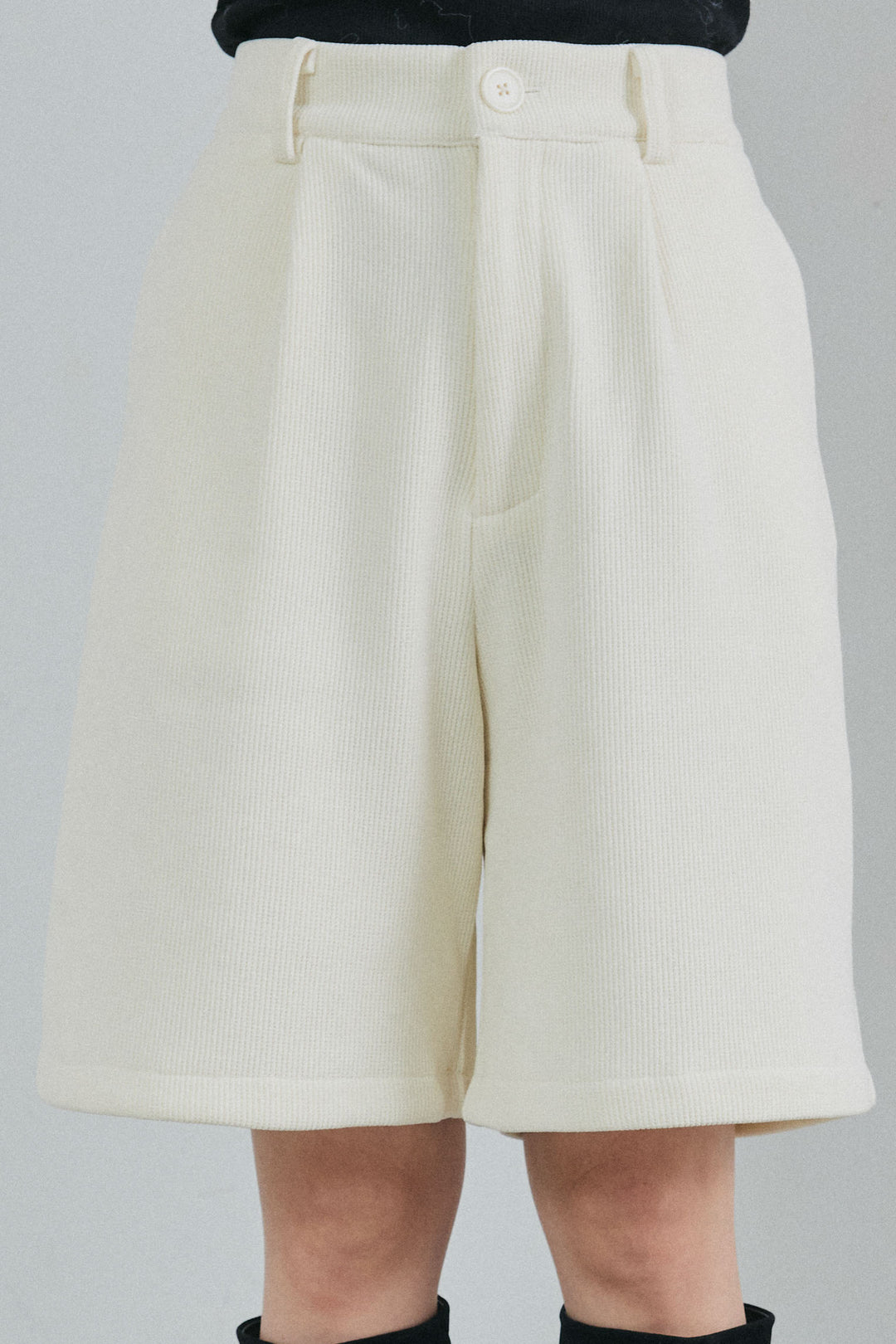 [予約/SET]襟付きコーデュロイポケットシャツ+リラックスコーデュロイハーフパンツ(2set)