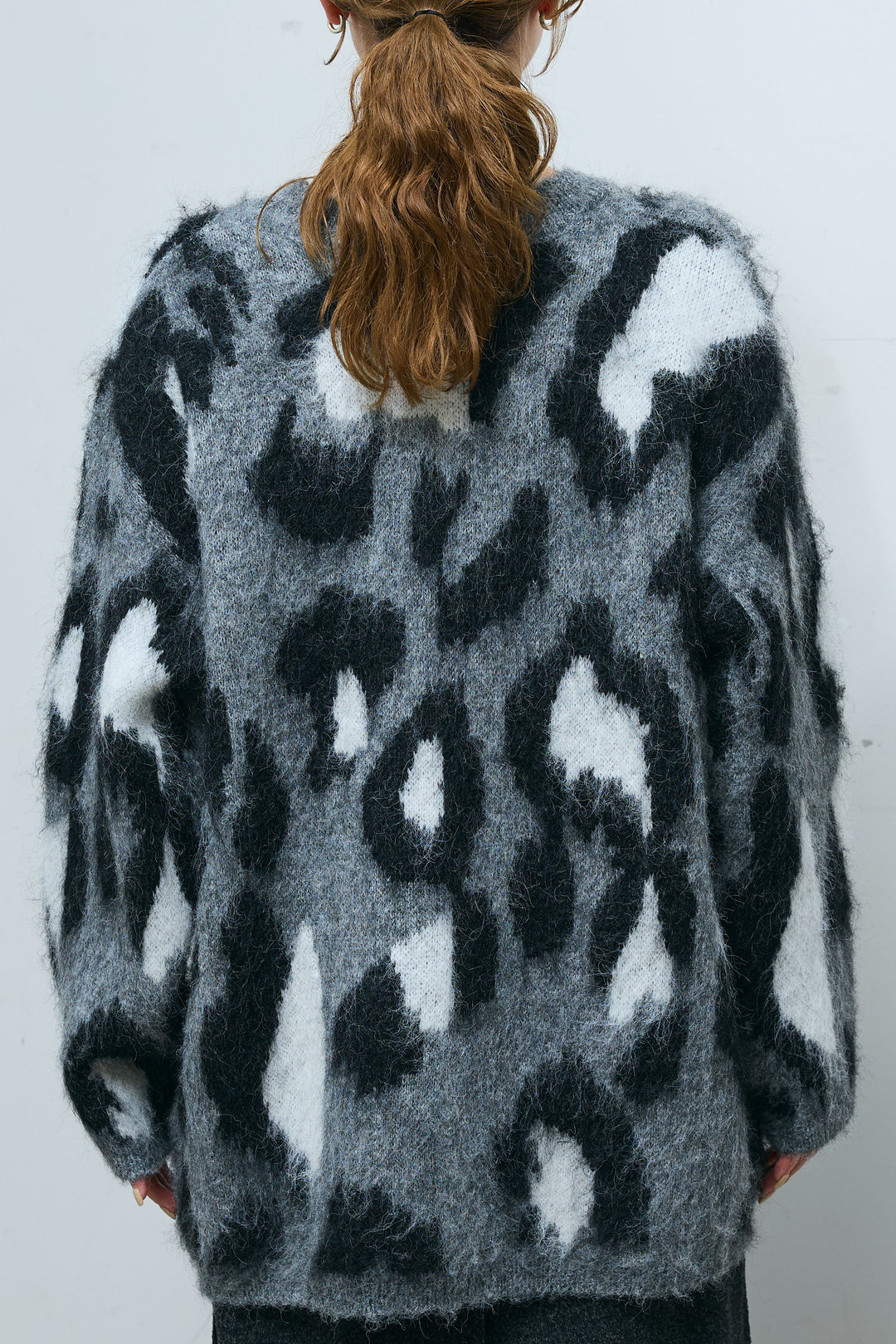 [予約/SET]レオパードモヘアニット+杢ニットリブフレアPT(2set)