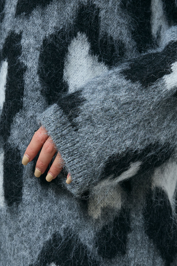 [予約]レオパードモヘアニット