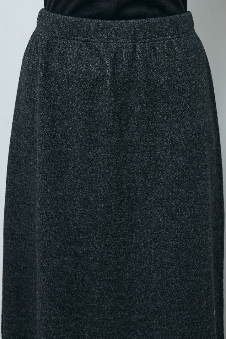 [予約/SET]切り替えパターンミニフリンジニット+アウトシームストレートスカート(2set)