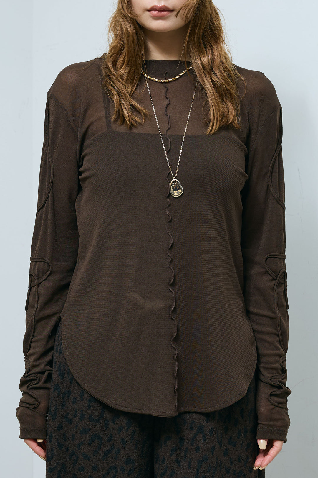 [予約]袖コード刺繍プルオーバー