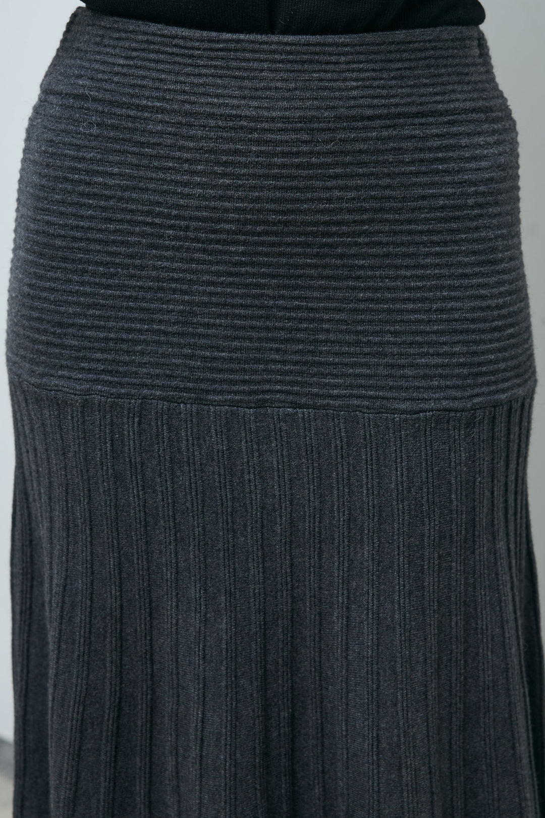 [予約/SET]ビッグアーガイルVネックニット+リブニットスカート(2set)