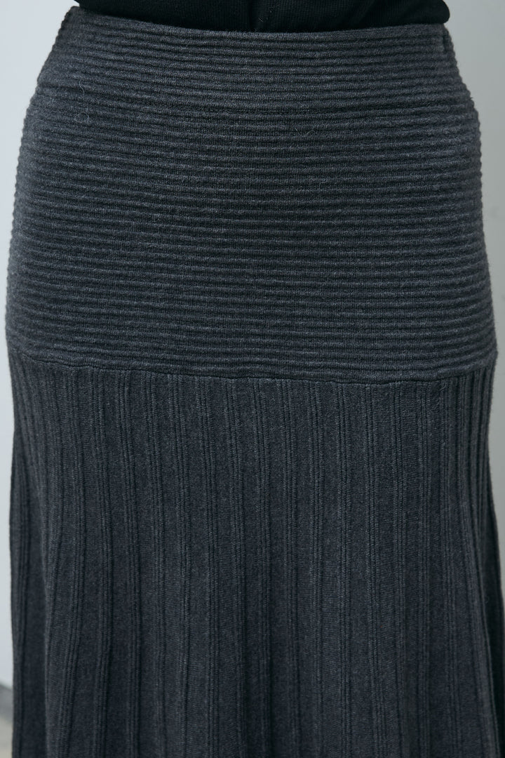 [予約/SET]ビッグアーガイルVネックニット+リブニットスカート(2set)