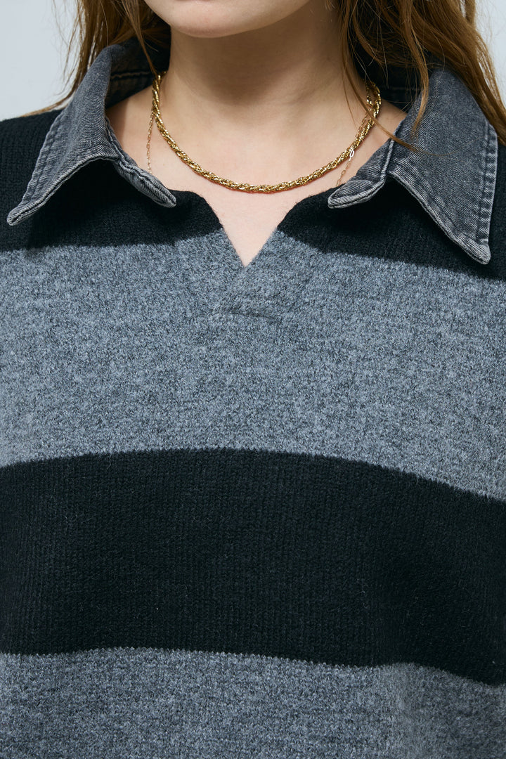 [予約]デニムカラーラガーニットPO