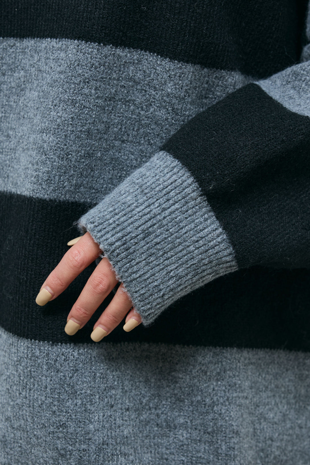 [予約/SET]デニムカラーラガーニットPO+ベルト付きリバースタックパンツ(2set)