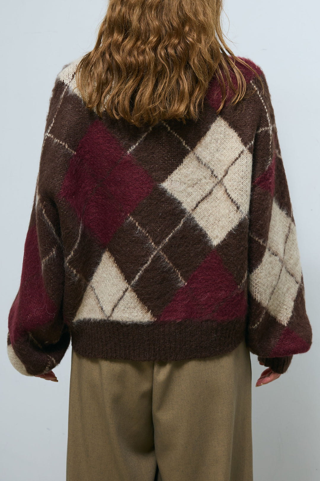 [予約]モヘアタッチアーガイルキーネックプルオーバー