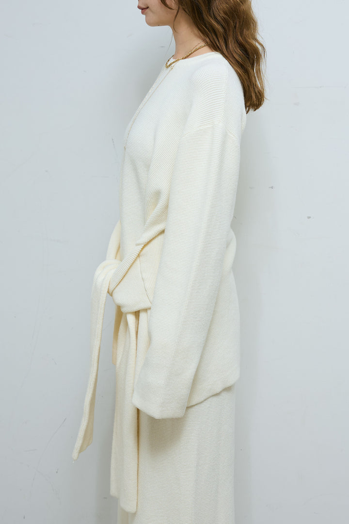 [予約/SET]ウエストレイヤードニットセットアップ+フェイクムートンカバーオール(2set)