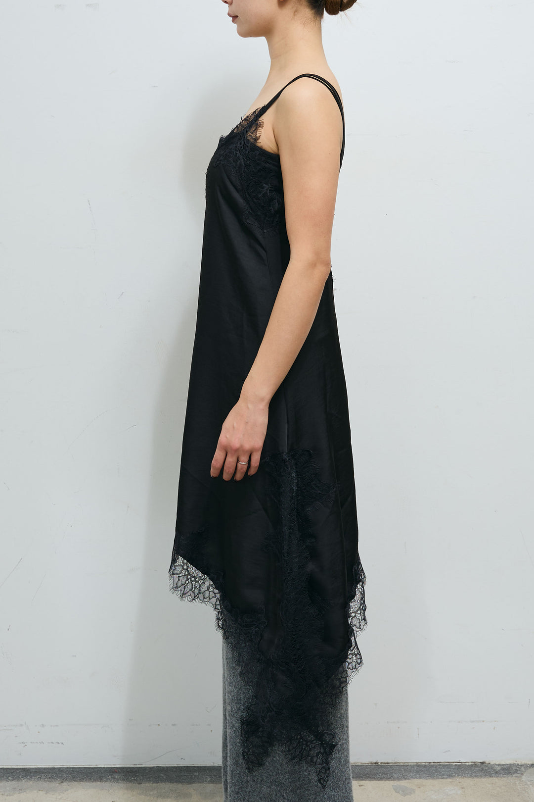 [予約/SET]エブリデイ3ピースニットアップ+アシンメトリーレースロングキャミ(2set)