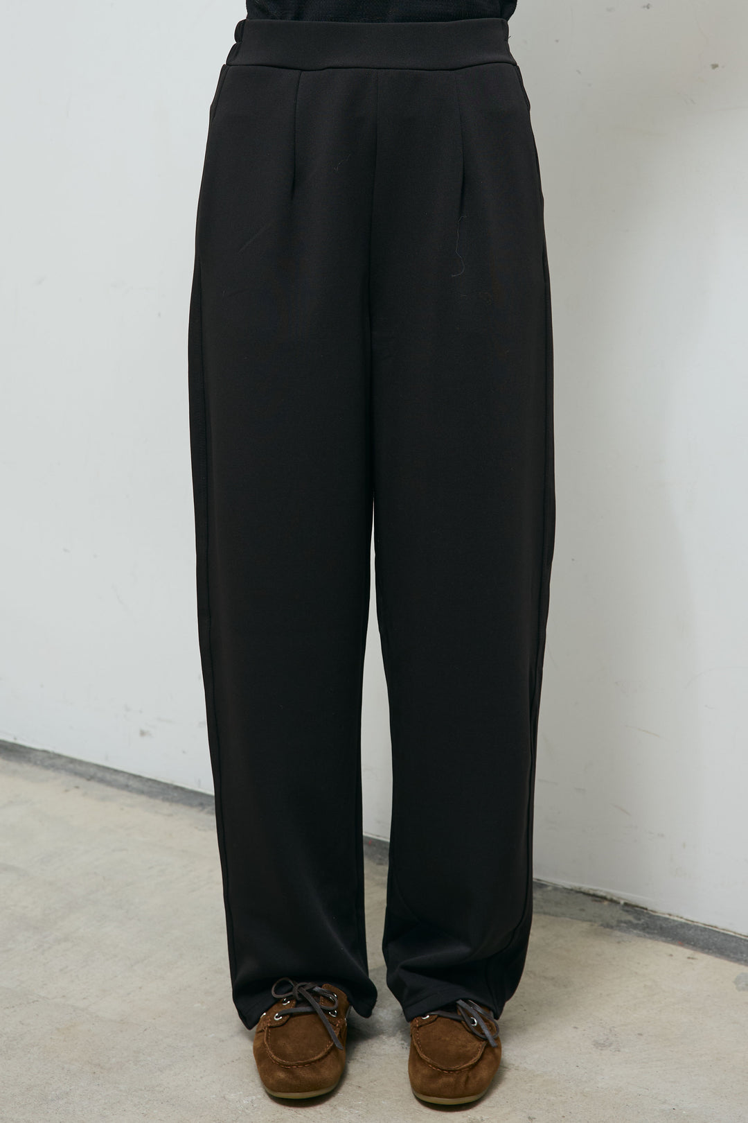 [予約/SET]ウールミックスシャギーレオパードカーデ+エフォートレスカーブパンツ(2set)