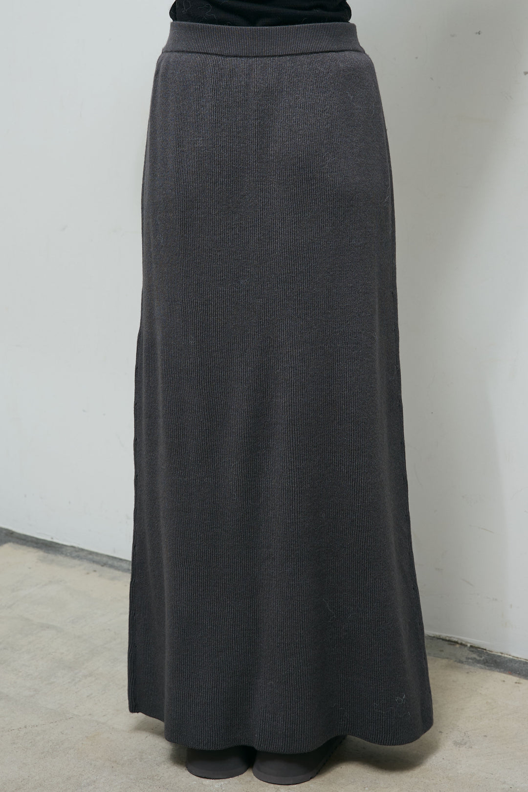 [予約/SET]ウールミックスシャギーレオパードカーデ+リブニットナロースカート(2set)