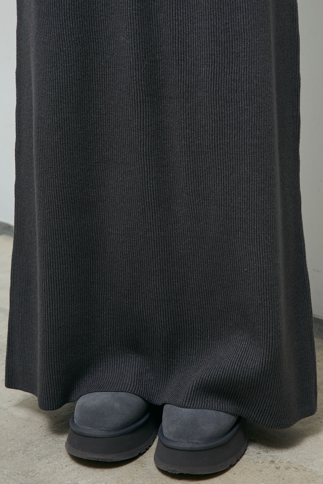 [予約/SET]切り替えパターンミニフリンジニット+リブニットナロースカート(2set)