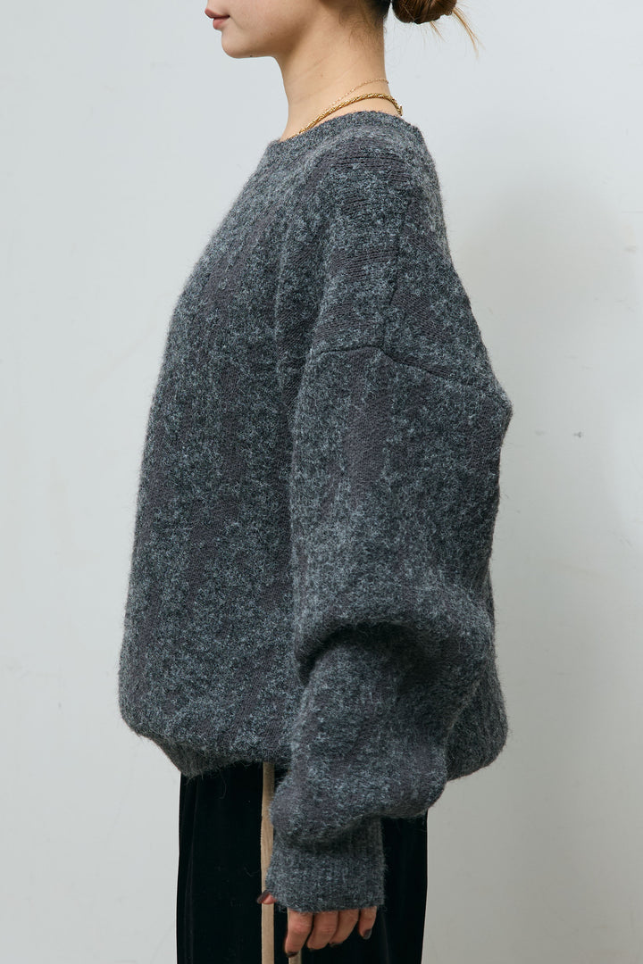 ダブルジャガードアルパカタッチPO+ダブルジャガードトライアングルストール(2set)