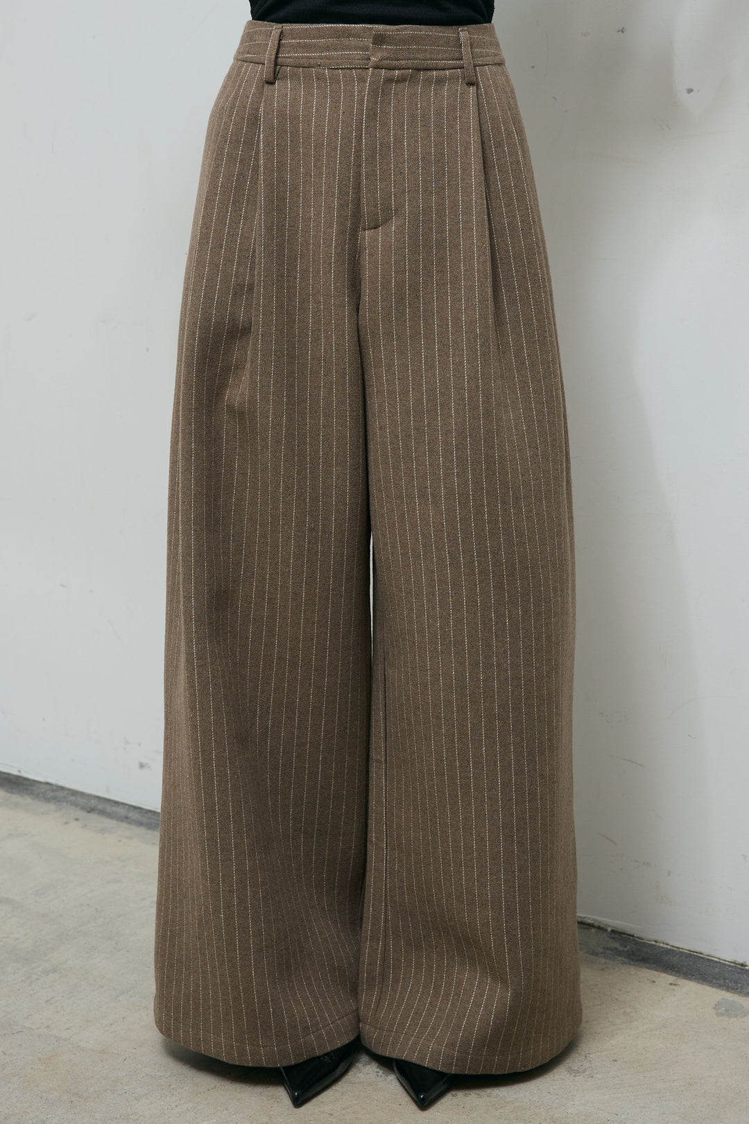 [予約]ピンストライプウールパンツ