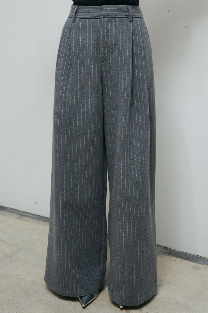 [予約]ピンストライプウールパンツ
