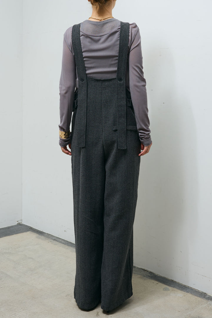 [予約/SET]レイヤードトップス+ストライプコンビネゾン(2set)