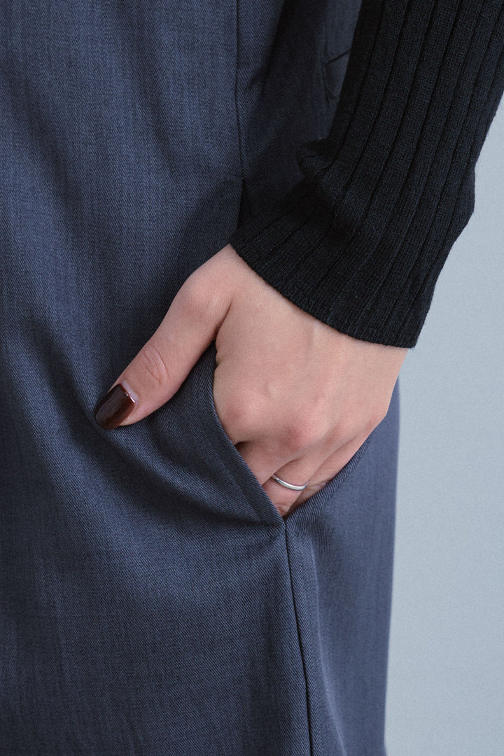 [予約/SET]ダブルジップオフショルリブニット+ハイウエストワイドサロペット(2set)