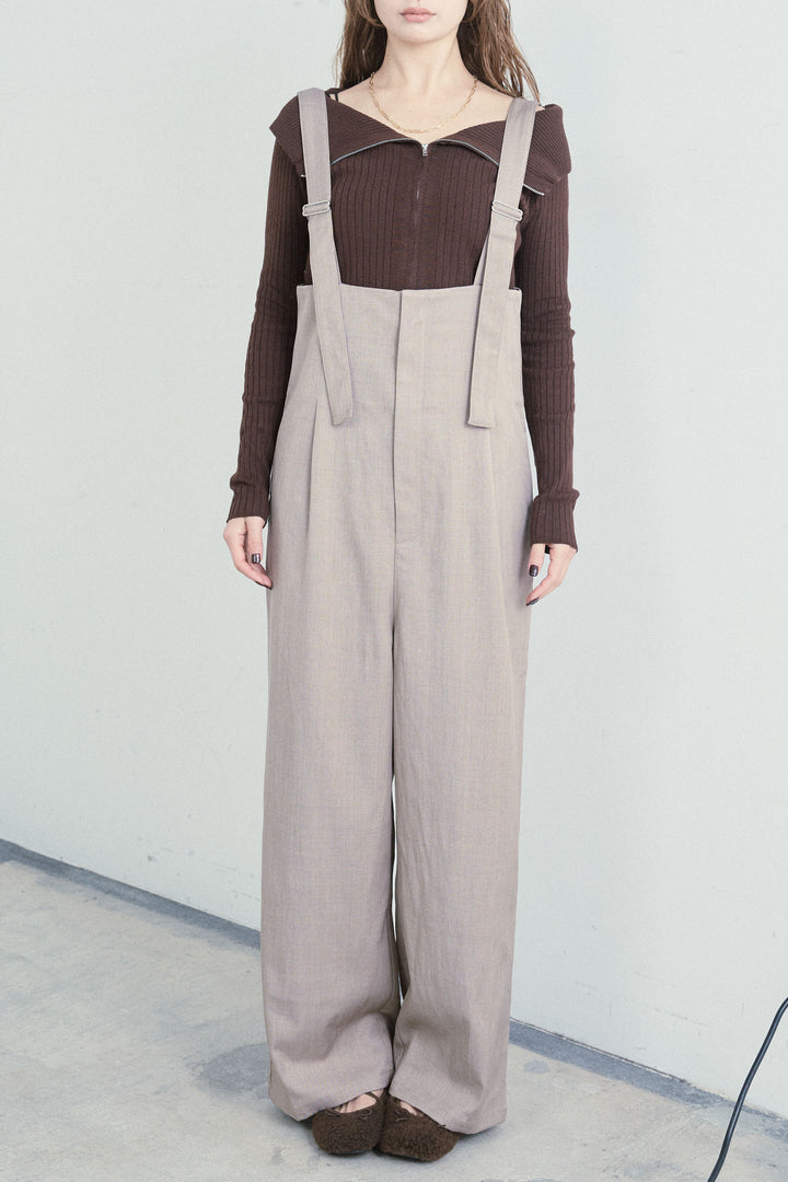 [予約]ハイウエストワイドサロペット