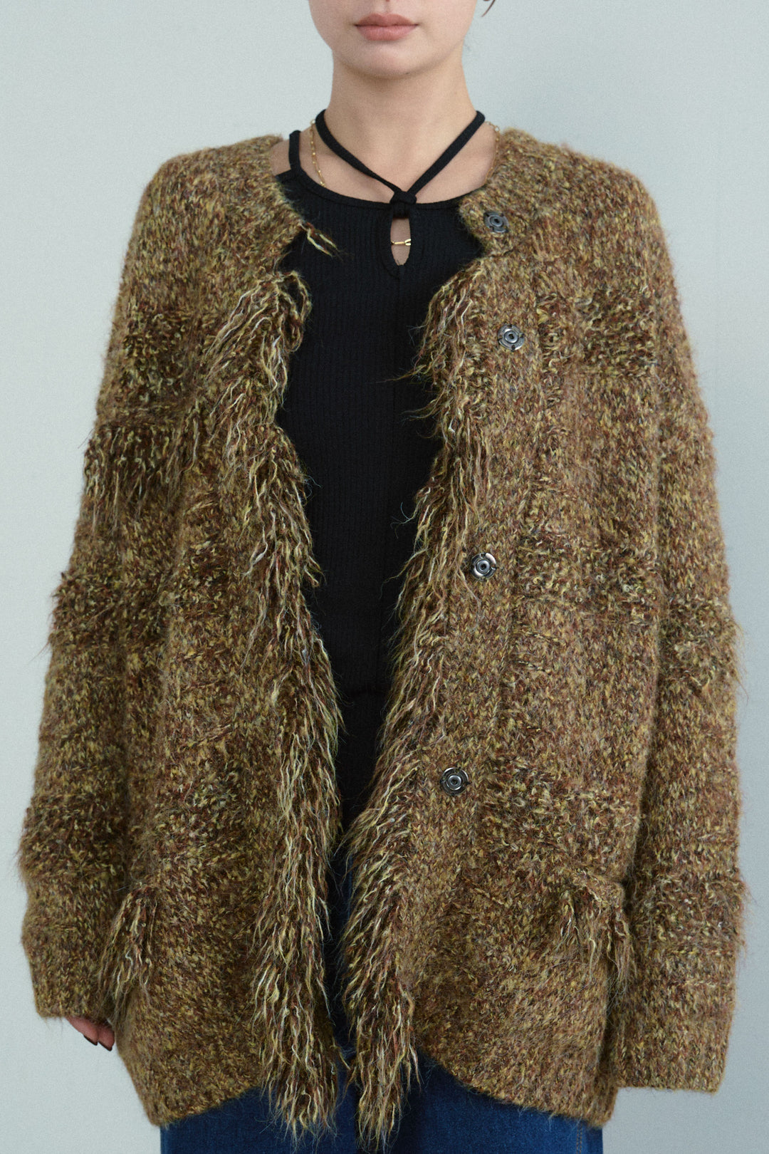 [予約]フリンジニットカーディガン