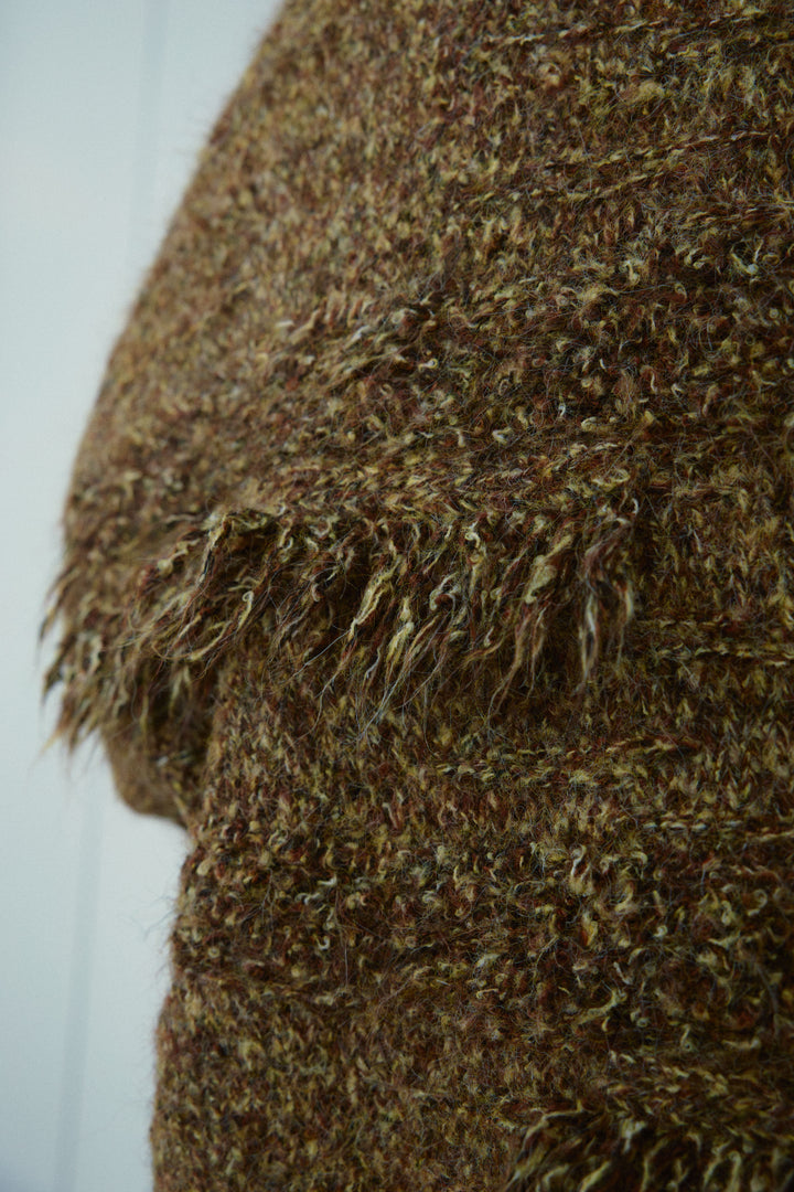 [予約/SET]フリンジニットカーディガン+マルチウェイリブカットソー+5ポケットサイド切り替えデニム(3set)