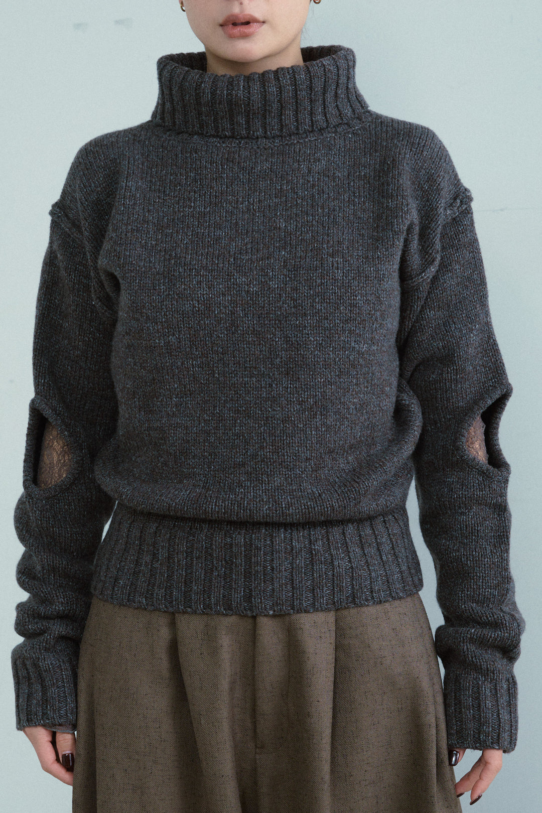 [予約]エルボーホールニット