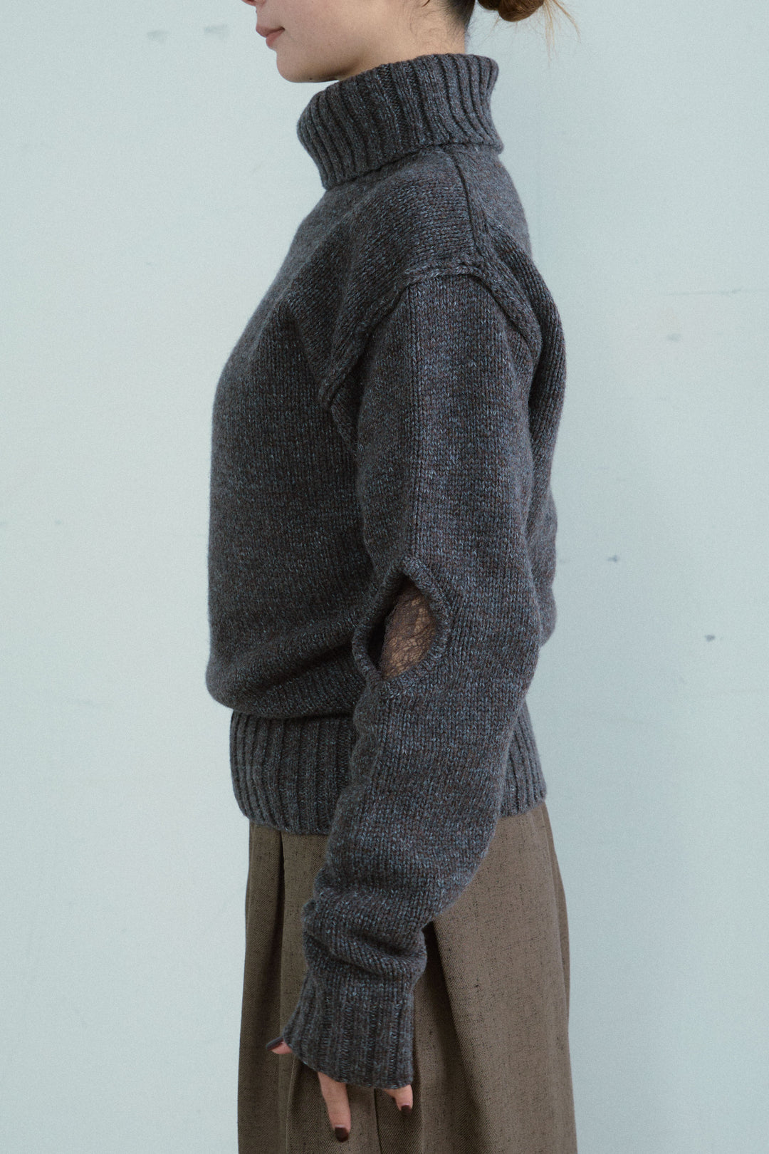 [予約]エルボーホールニット