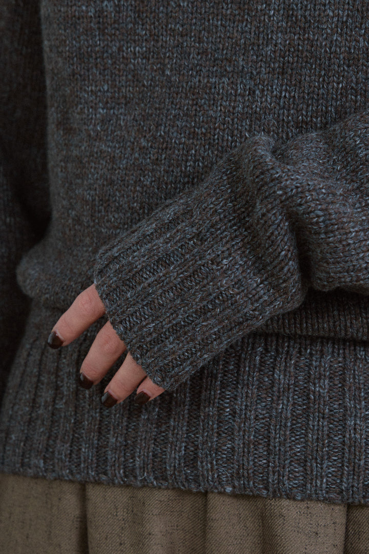 [予約]エルボーホールニット