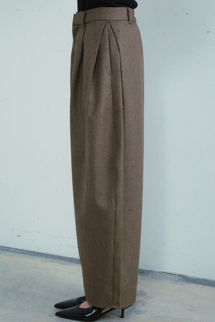 [予約/SET]シアーベロアティアードカーディガン+ミックスカルゼサイドタックコクーンPT(2set)