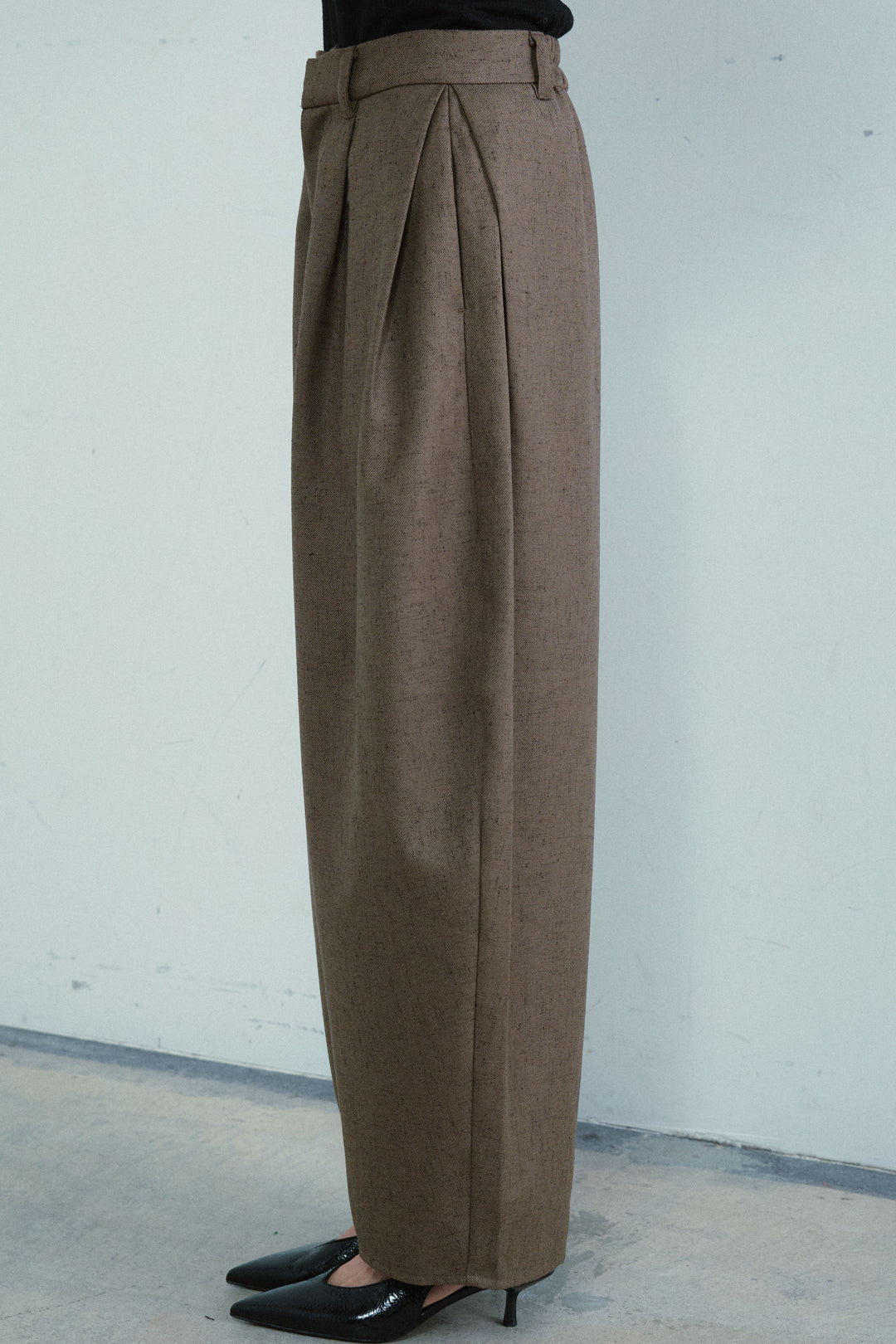 [予約/SET]シアーベロアティアードカーディガン+シアーレーストップス+ミックスカルゼサイドタックコクーンPT(3set)