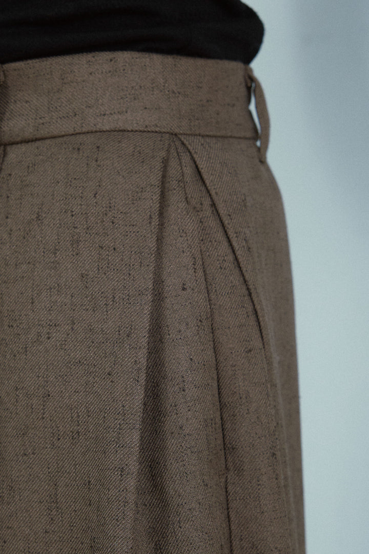 [予約/SET]シアーベロアティアードカーディガン+ミックスカルゼサイドタックコクーンPT(2set)