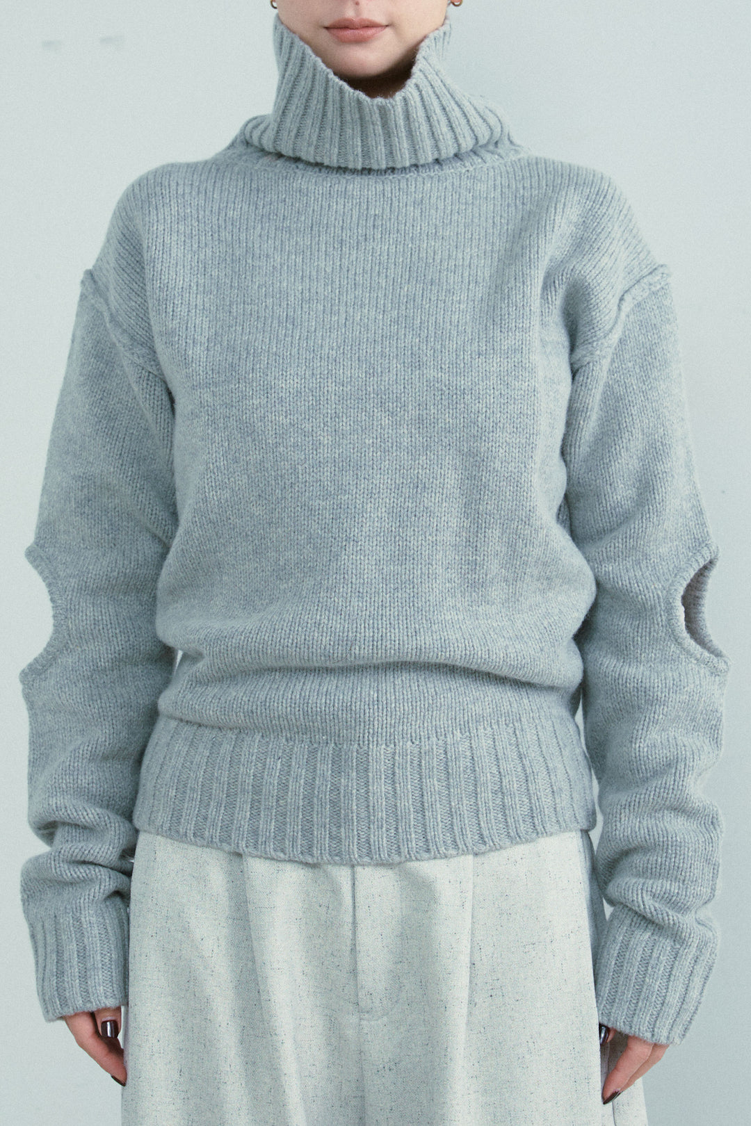 [予約]エルボーホールニット